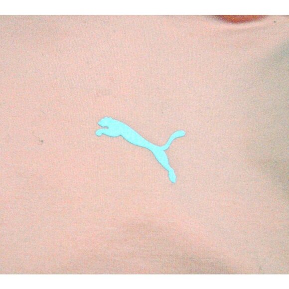 Puma Cropped Hoodie Sweatshirt Style# 846115-26 Peachy Pink Women Size Small - Picture 6 of 12